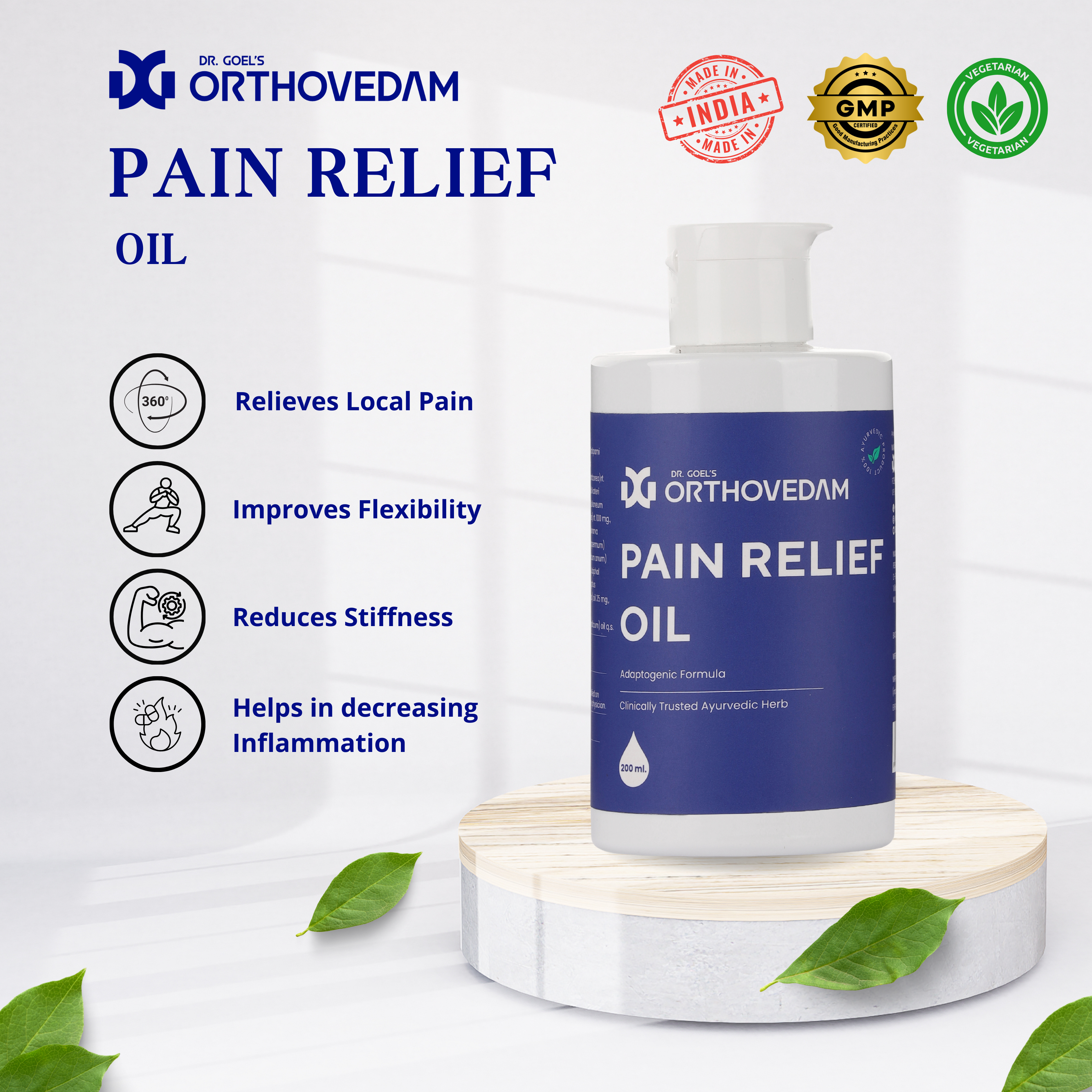 Best Ayurvedic Pain Relief Oil for Back & Knee Joints - Orthovedam